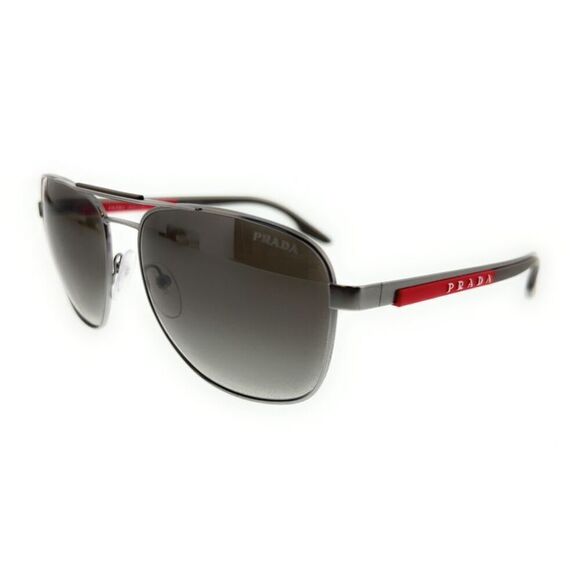 Prada Linea Rossa 0PS 53XS 7CQ02M Gunmetal Pilot Sunglasses-Missing Lens - Picture 1 of 1